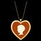 Gold Heart Locket, Child Cameo, Jewelry Chain Necklace