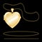 Gold Heart Locket, Engraved