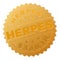 Gold HERPES Award Stamp