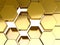 Gold honeycomb pattern background