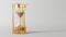 Gold Hourglass, Sandglass on white background