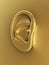 Gold human ear