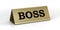 Gold identification plate of the boss position