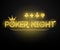 Gold inscription Poker night on a dark background