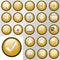 Gold Inset Control Button Icons
