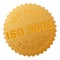 Gold ISO 9001 Badge Stamp