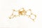 Gold Jewellery Beads Necklace Golden Accessory on White Background