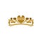 Gold jewelry tiara element illustration