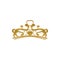 Gold jewelry tiara element vector