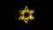 Gold Jewish Star of David Religious symbol energy Animation.