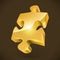 Gold jigsaw puzzle piece