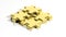 Gold jigsaw puzzle pieces