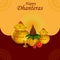 Gold Kalash for Happy Dhanteras Diwali festival holiday celebration of India greeting background