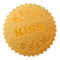 Gold KISS Badge Stamp
