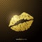 Gold Kissing Lips