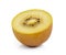 Gold kiwi fruit on white background