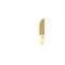 Gold Knife icon isolated on white background. Cutlery symbol. 3d illustration 3D render