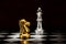 Gold knight chess checkmate silver king chess, business strategy