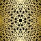 Gold knitted vector lines on black background