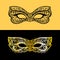 Gold lace venetian mask