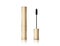 Gold lash mascara tube with brush. Fashion make-up Vector illustration mock up