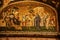 Gold leaf mural on the ceiling of Chora Catholic church