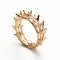 Gold Leaf Ring With Thorns - Inspired By Crown