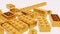 Gold lego plastic bricks toy