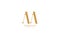 Gold letter AA M linked arrow logogram