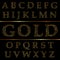 Gold letter, alphabetic fonts