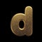 Gold letter D - Lowercase 3d precious metal font - Suitable for fortune, business or luxury related subjects