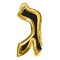 Gold letter Gimel from the Hebrew alphabet. gold letter font Hanukkah. vector illustration on isolated background.