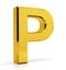 Gold letter P