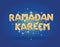 Gold letters balloon Ramadan Kareem.