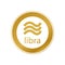Gold Libra Coin Vector icon Design