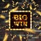 Gold light Big Win retro signboard