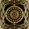 Gold lines 3d mandalas seamless pattern. Vector ornamental geometric background. Greek key meander square frames, borders. Line
