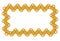 Gold links, chain frame, border - isolated over white