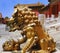 Gold lion in Forbidden City