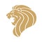 Gold Lion Head Logo