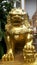 Gold lion statue