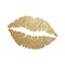 Gold lips illustration vector