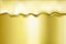 Gold liquid dripping alloy texture. Bright golden metallic oil, shiny fluid border. Vector illustration for your design.