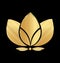 Gold lotus flower