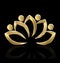 Gold lotus logo