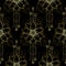 Gold Lotus Modern Seamless Pattern