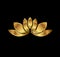 Gold Lotus plant image logo