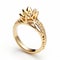 Gold Lotus Ring - Inspired By Crown - Product Picture