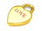 Gold love heart lock