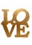 Gold love sign